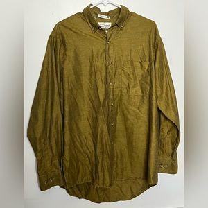 Vintage Sears and Roebuck Men’s Dress Shirt Button Down Gold and Black LARGE
